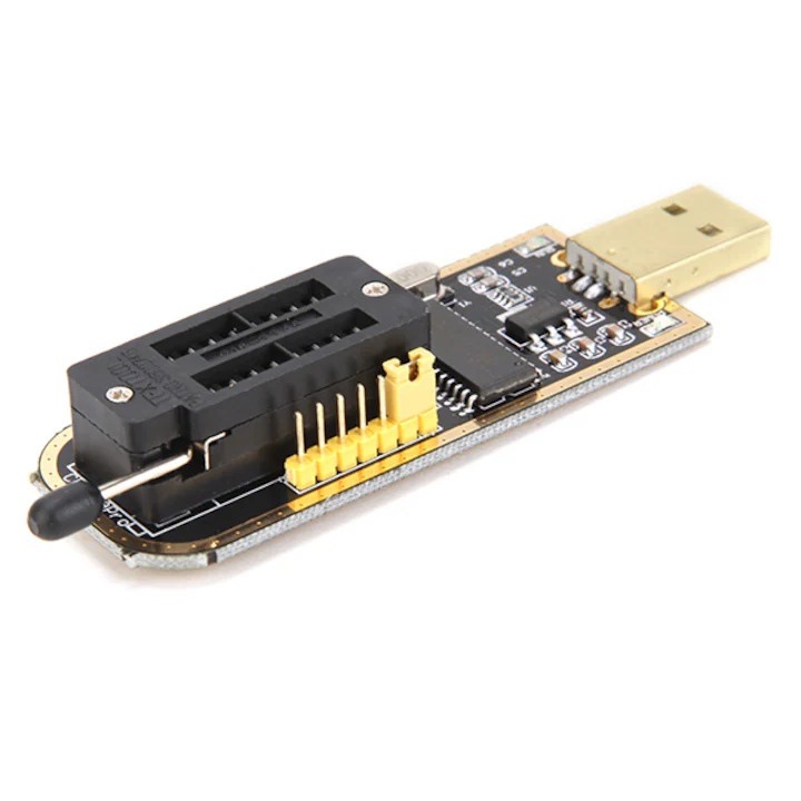 Mini USB CH341A Общ програматор за EEPROM 24 и SPI Flash 25, 8-pin/16-pin, 5V-3.3V, PCB
