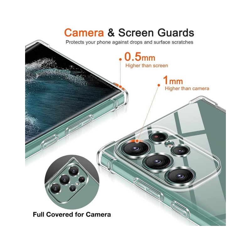 Husa Upzz® Shock Armor Compatibila Cu Samsung Galaxy S25 Ultra, Protectie Sporita, Design Premium, Silicon, Transparenta
