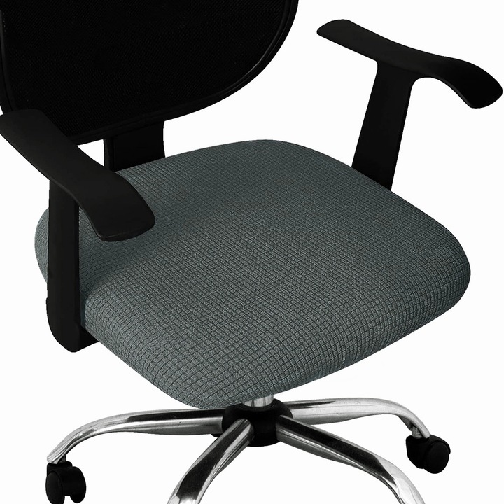 Калъф за офис стол, YISYNIM, полиестер, 38-48 см, сив