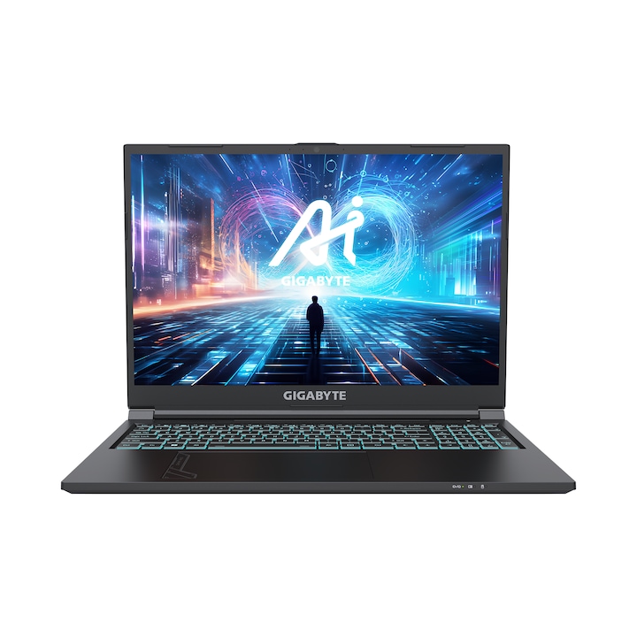 GIGABYTE G6 KF 2024 laptop, G6-H3EE894KD, 16", Intel Core i7-13620H (10 magos), NVIDIA GeForce RTX 4060 (8 GB GDDR6), 16 GB 4800 MHz (1x16 GB) DDR5, szürke