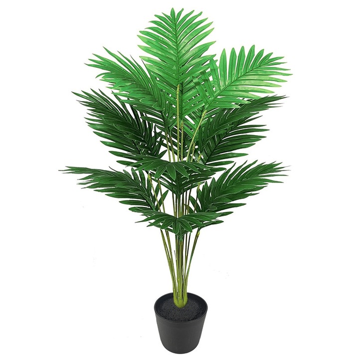 Palmier artificial Areca, YISYNIM, 18 frunze, 80cm, verde