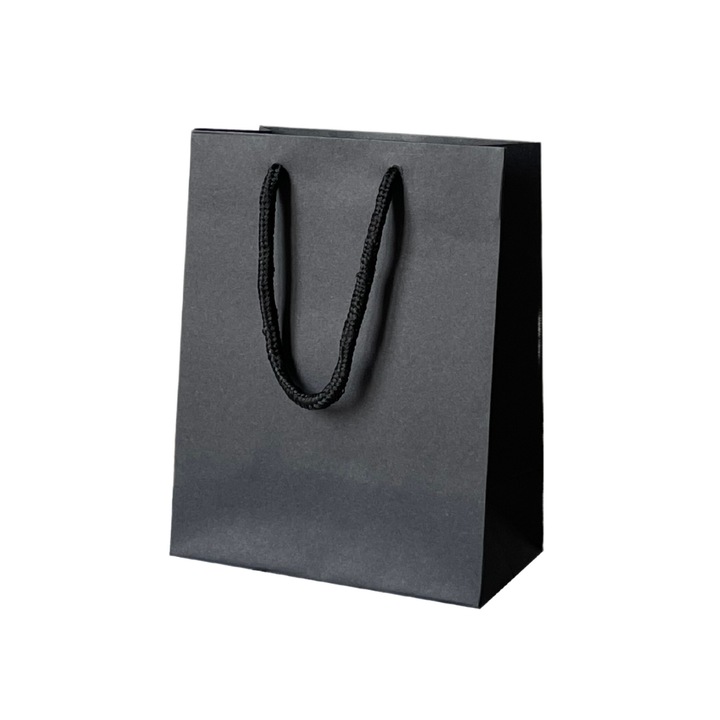 Set 50 bucati Punga Cadou Lux Medie, neagra mat, 21x15x10 cm