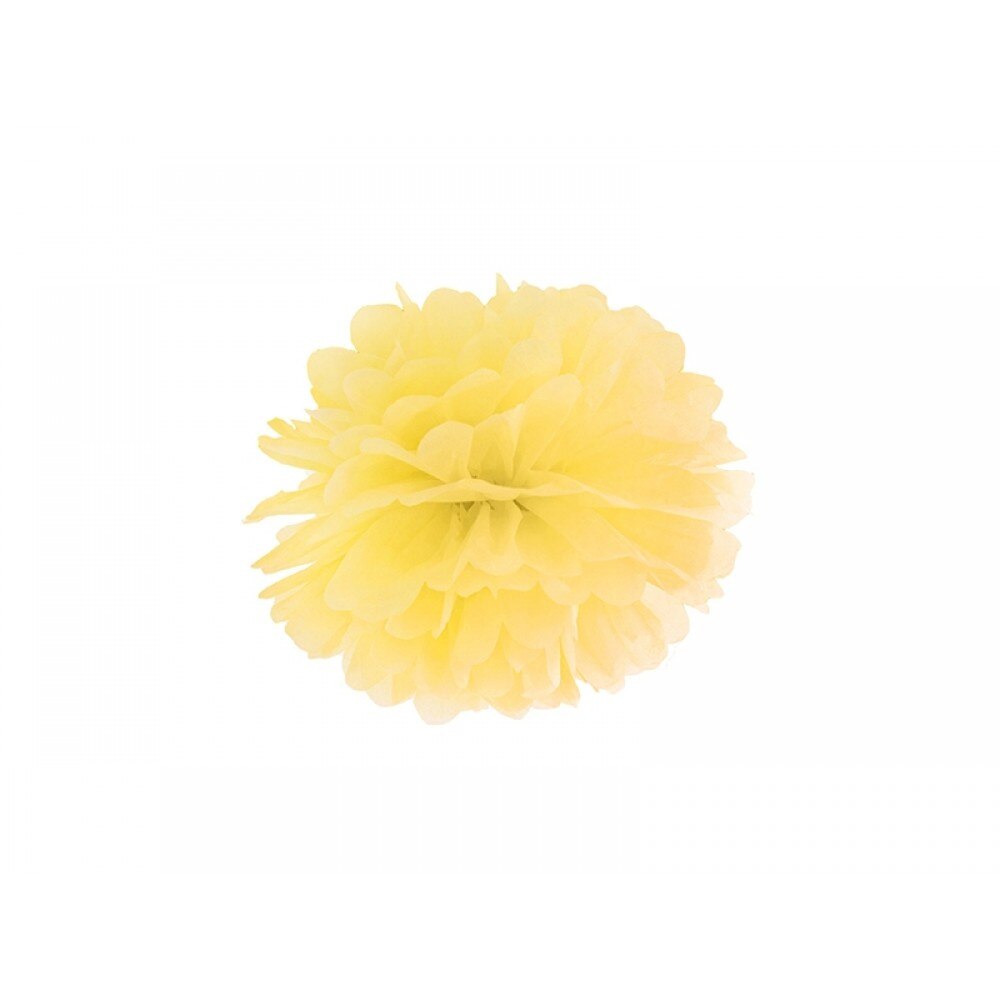Pampon din hartie, Galben, 25cm