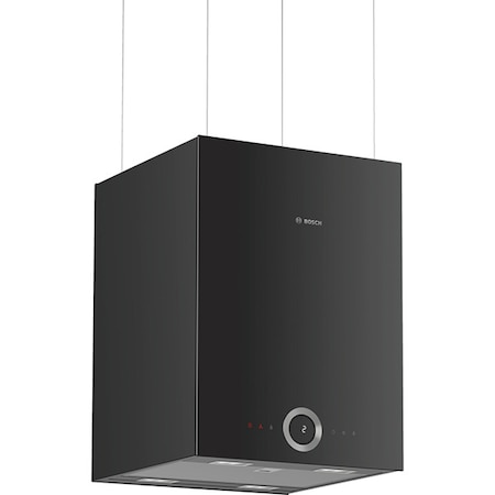Hota incorporabila decorativa Bosch DII31RV60, Afisaj digital cu TouchControl, HomeConnect, Putere de absorbtie 510 mc/h, 1 motor, 37 cm, Sticla neagra