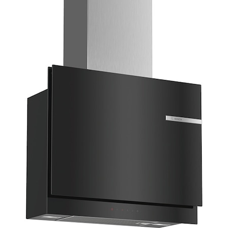 Hota incorporabila decorativa Bosch DWF67KM60, TouchControl, PowerBoost, Putere de absorbtie 710 mc/h, 2 motoare, 60 cm, Sticla neagra