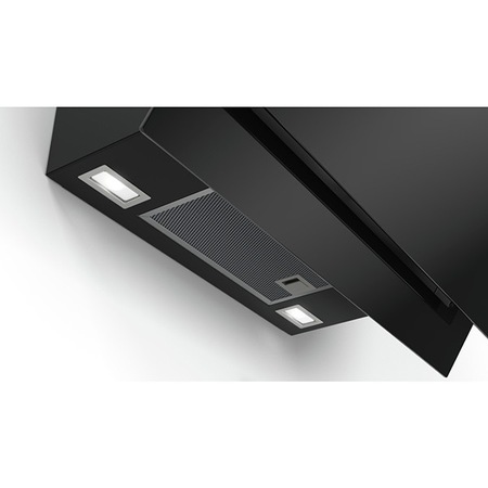 Hota incorporabila decorativa Bosch DWK67JQ60, TouchControl, PowerBoost, Putere de absorbtie 730 mc/h, 1 motor, 60 cm, Sticla neagra