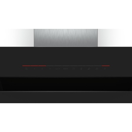 Hota incorporabila decorativa Bosch DWK67JQ60, TouchControl, PowerBoost, Putere de absorbtie 730 mc/h, 1 motor, 60 cm, Sticla neagra