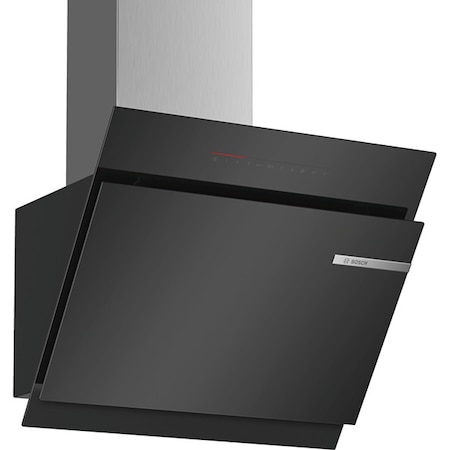 Hota incorporabila decorativa Bosch DWK67JQ60, TouchControl, PowerBoost, Putere de absorbtie 730 mc/h, 1 motor, 60 cm, Sticla neagra