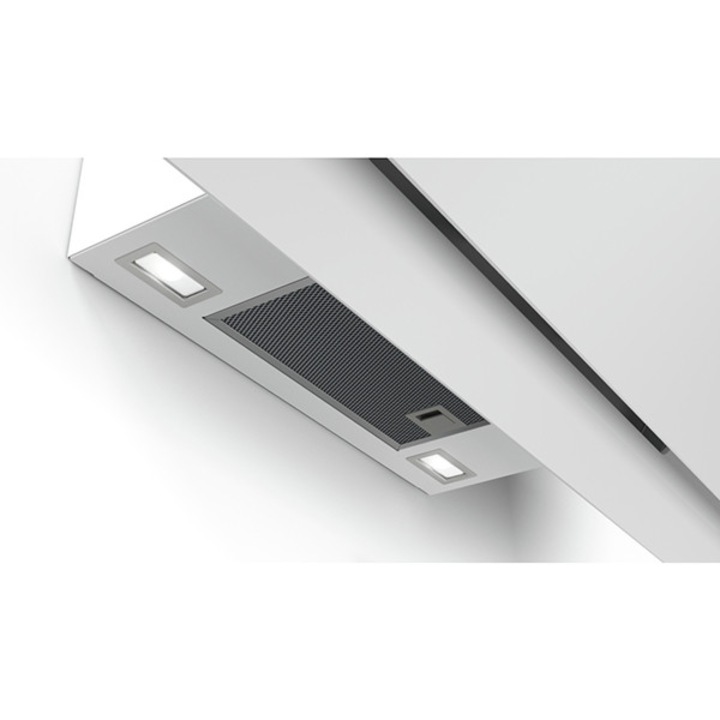 Каминен абсорбатор за вграждане Bosch DWK97JM20, Цифров дисплей с TouchControl, Абсорбираща мощност 730 mc/h, 1 мотор, 90 cм, Бял