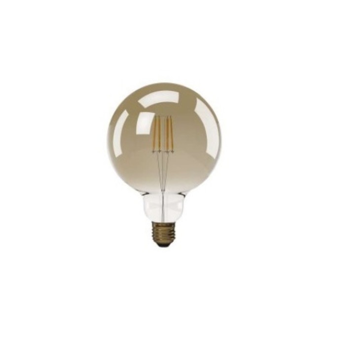 Bec LED Z74303, lumina calda 2200K, 4W, tip Vintage G125, E27, 25000 h functionare, garantie 3 ani, Emos