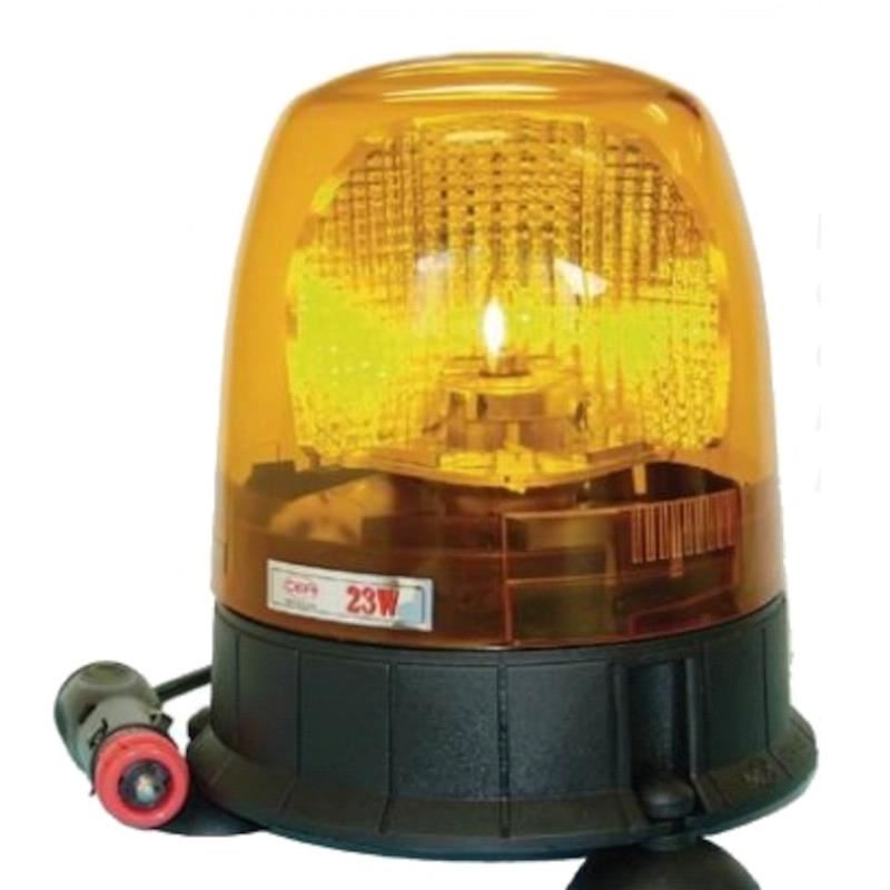 Girofar 12/24V, h166, prindere cu magnet si ventuza, becuri H21W/12 + 24V 8016/12/24V Taurus Sacex