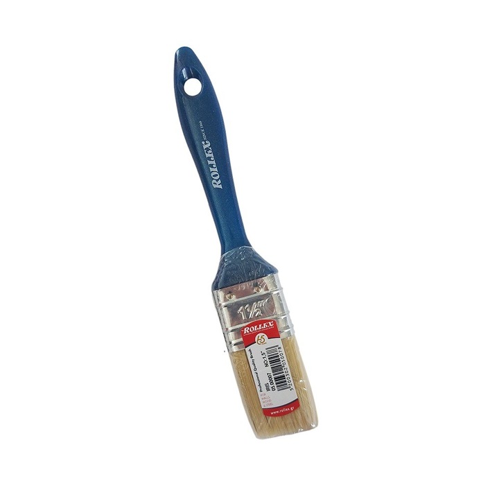 Pensula pentru vopsit cu fir alb, Rollex Iris White, No. 1, 5'