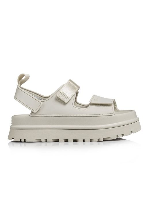 UGG női szandál, fehér, platform, tépőzáras, szintetikus, 40 EU