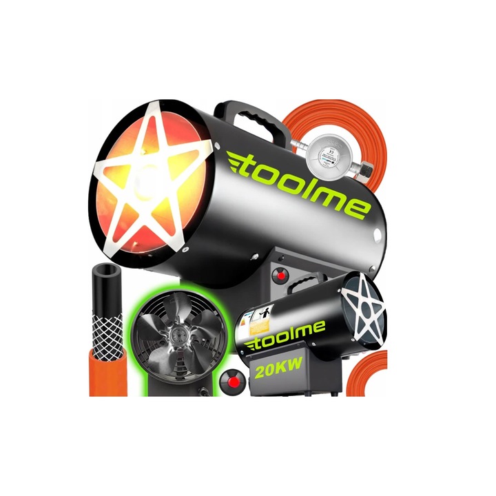 Incalzitor industrial pe gaz, 20 kW, Toolme TM181