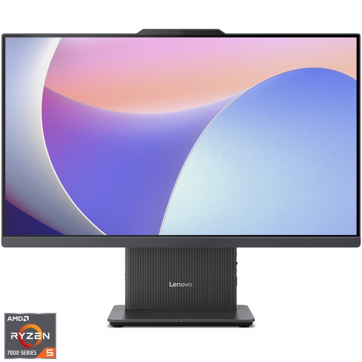 Настолен компютър All-in-One Lenovo IdeaCentre 24ARR9, AMD Ryzen™ 5 7535HS, 23.8", Full HD, IPS, 16GB DDR5, 512GB SSD M.2 2280 PCIe 4.0x4 NVMe, AMD Radeon™ 660M Graphics, No OS, Luna Grey
