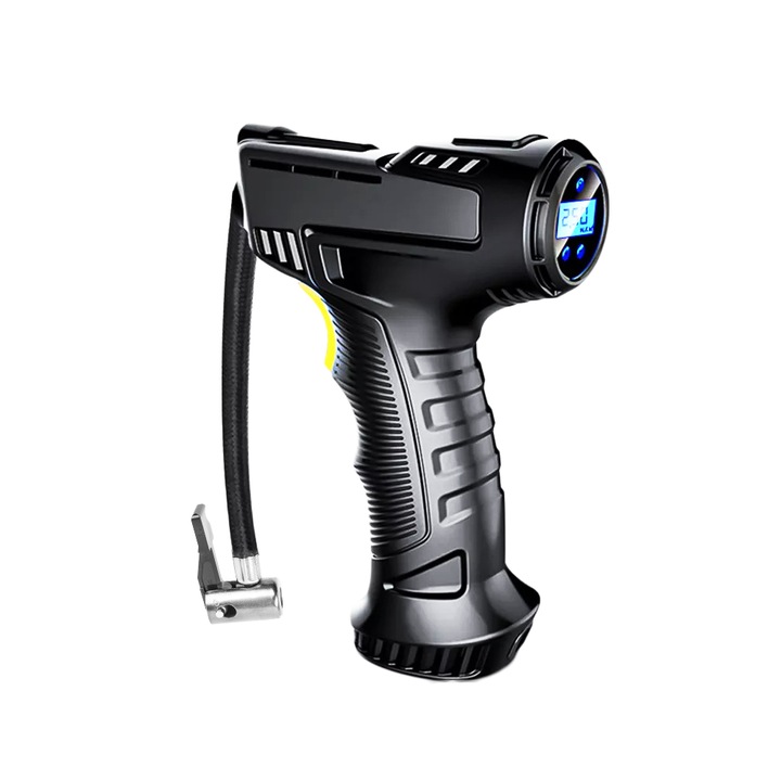 Compresor Auto Portabil, 12V, 120W, Afisaj Digital, 2000mA, pentru Anvelope Auto, Biciclete