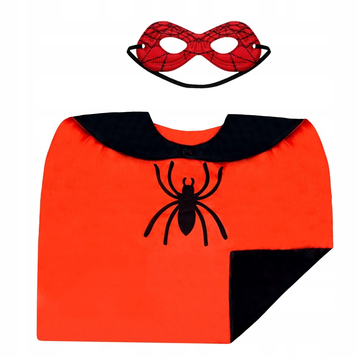 Costum Spiderman, KRASZEK, pelerina cu masca, 65x65cm