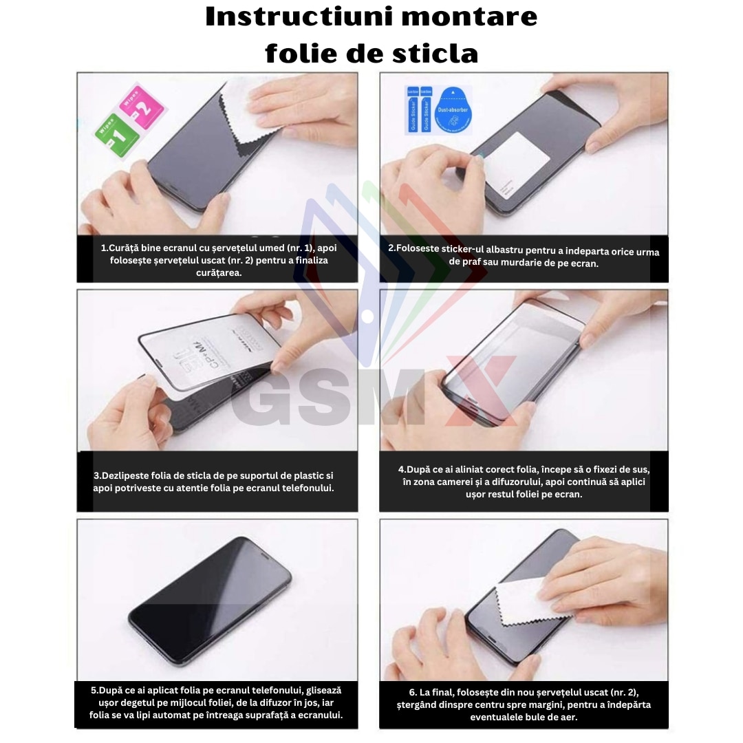 Folie sticla securizata pentru Samsung Galaxy A57 5G cu kit de montare inclus - Claritate Ultra HD, Adeziv pe toata suprafata, Protectie Anti-Zgarieturi si Socuri