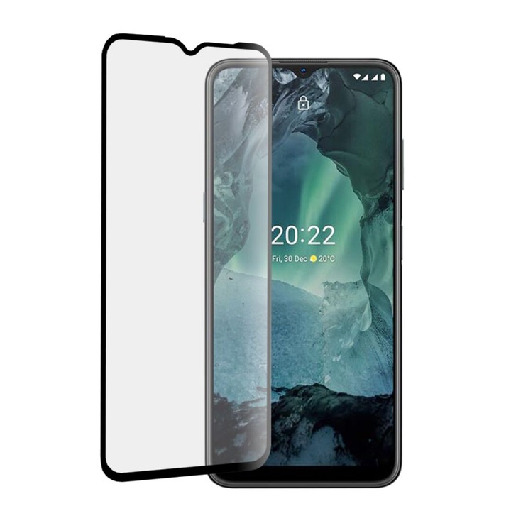 Folie de Protectie din Sticla compatibila cu Nokia G42 cu Kit Montare Inclus, Adeziv pe toata suprafata, Protectie Anti-Zgarieturi si Socuri