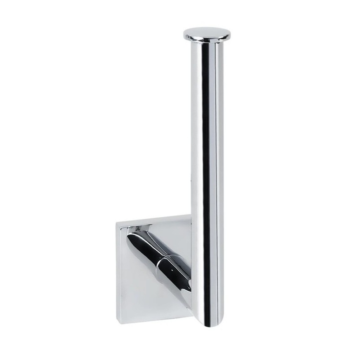 Tartalék wc papír tartó Bemeta Quadra, Inox, 80x52x170 mm, króm