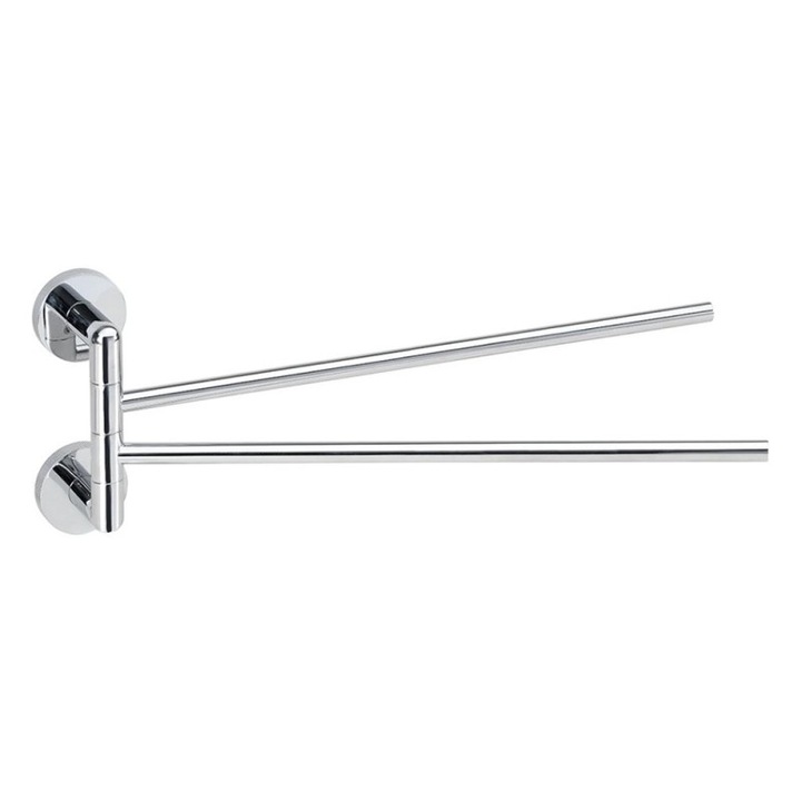 Törülközőtartó Bemeta Stella, Dupla, Forgó, Inox, 445x54x163 mm, Króm