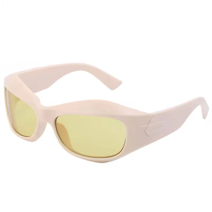 Ochelari de soare, retro, UV, unisex, bej