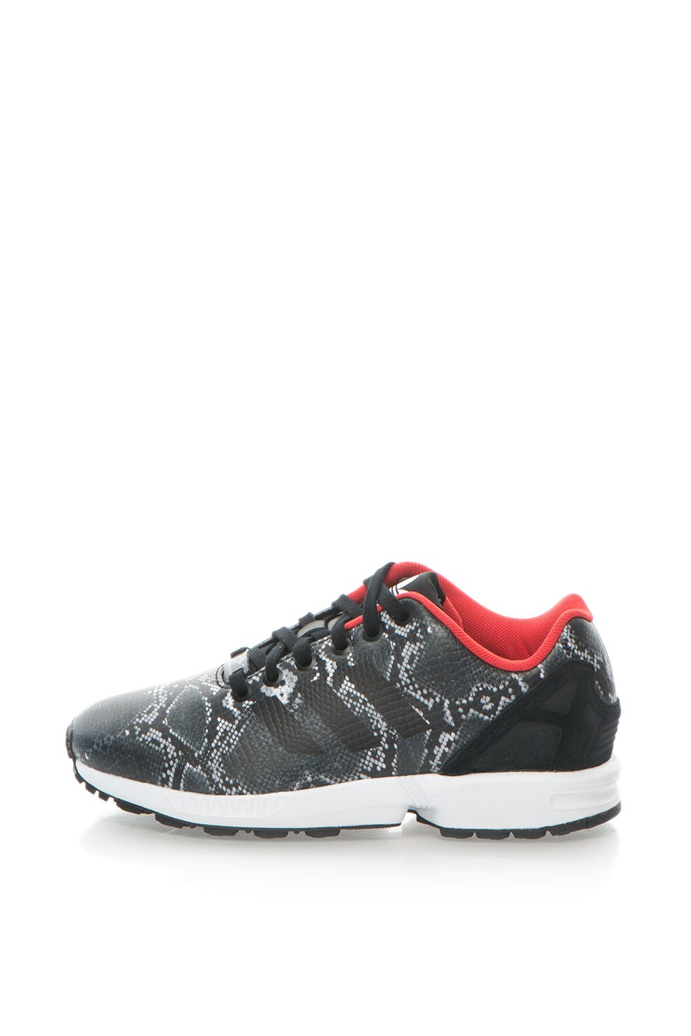 adidas Originals, Pantofi sport cu imprimeu sarpe ZX Flux, Negru