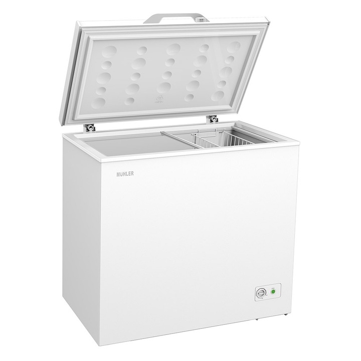 Фризер Muhler CF250NWF, Ракла, Клас Е, Плъзгащи стъкла, Бял