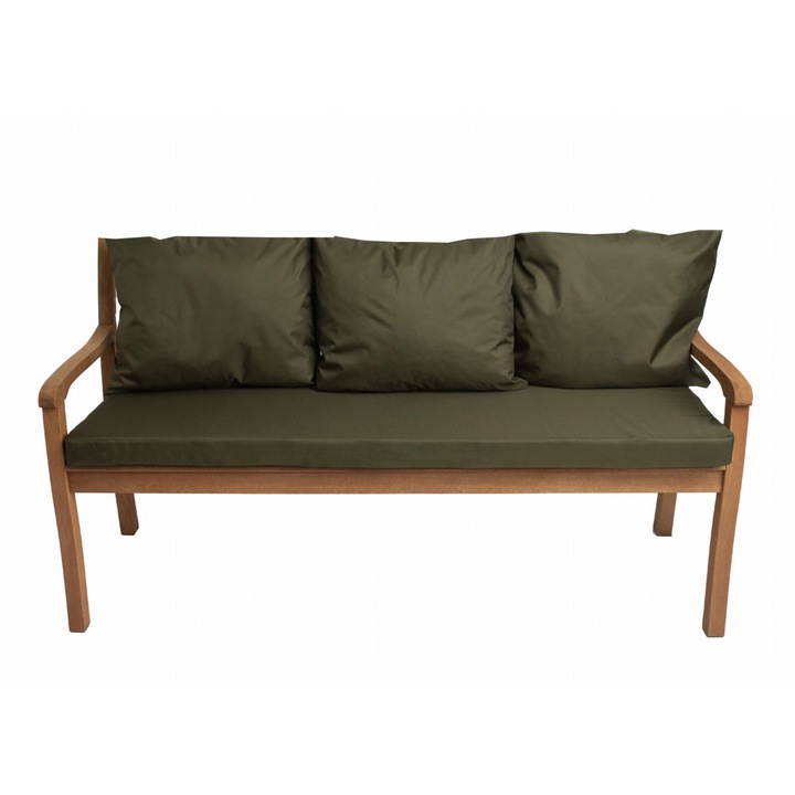 Pad párna 160 x 50 x 50 cm, Kerti párna levehető huzattal, Párna kerti hintához Zöld