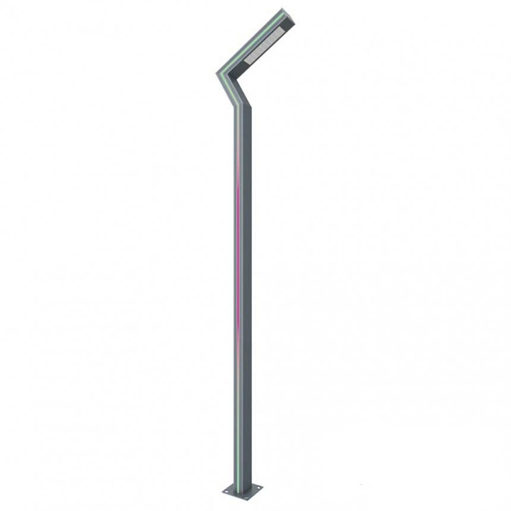 LED világítóoszlop Lightex, Távirányítóval, 30W, 6000K, RGBW, 3600lm, IP65, 3,5m