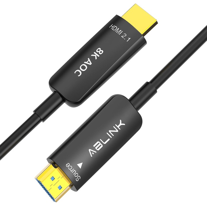 HDMI optikai kábel, fekete, 4K, 10 m
