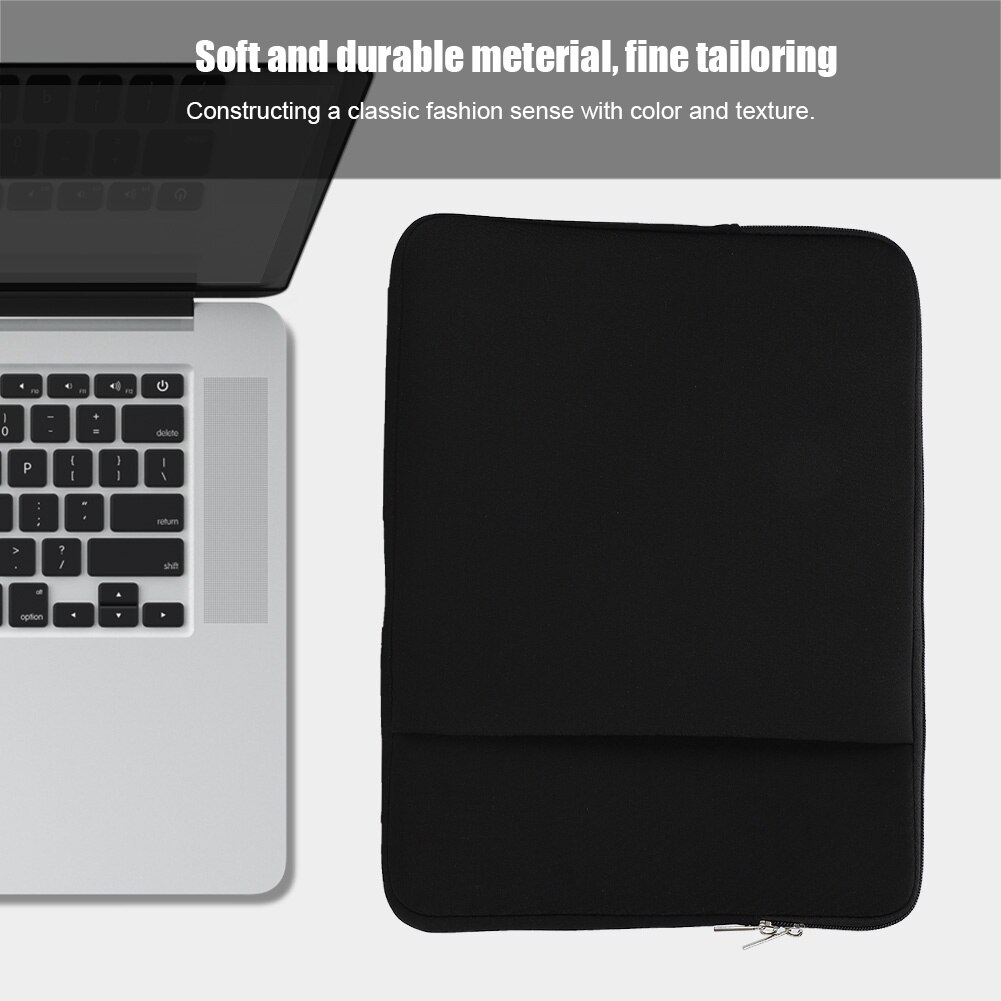 Geanta pentru laptop 15.6 inch, Peysaitr, material T Cloth + spuma de memorie, neagra, ultra subtire