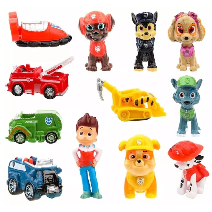 Комплект фигурки Paw Patrol, 12 части, многоцветни, за момчета, 3+ години, многоцветни