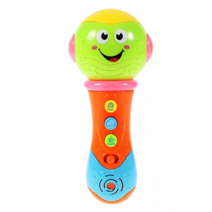 Jucarie Microfon interactiv pentru copii, cu proiector si sunete