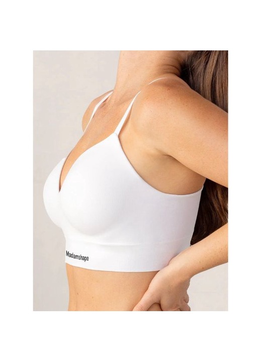 Sutien modelator, fara fire, bretele reglabile, efect push-up, modelare delicata - UPVITA alb, Alb