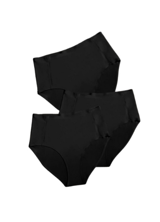 Chiloti fara cusatura, potrivire neteda, invizibili sub haine, material usor si confortabil - BRIEFIES Negru, Negru
