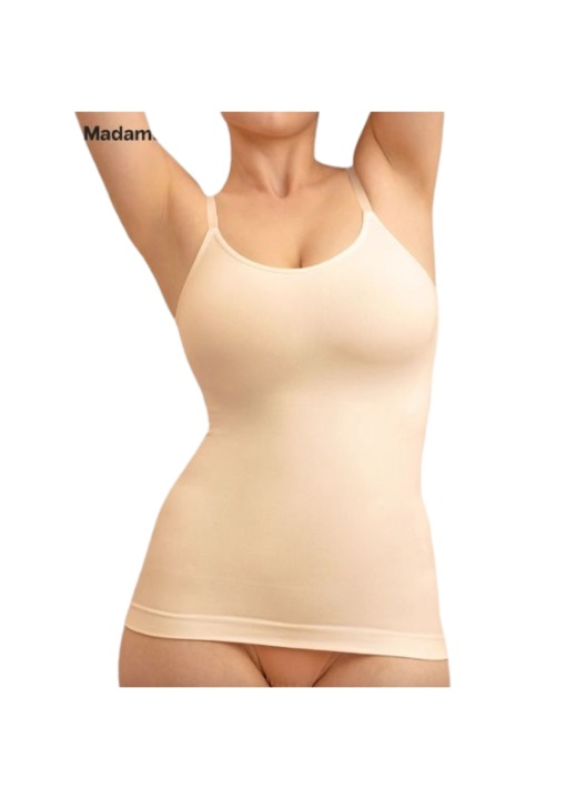 Maiou modelator, bretele reglabile, confortabil, modeleaza silueta delicat si permite libertate de miscare, compresie medie - VITATEE bej S