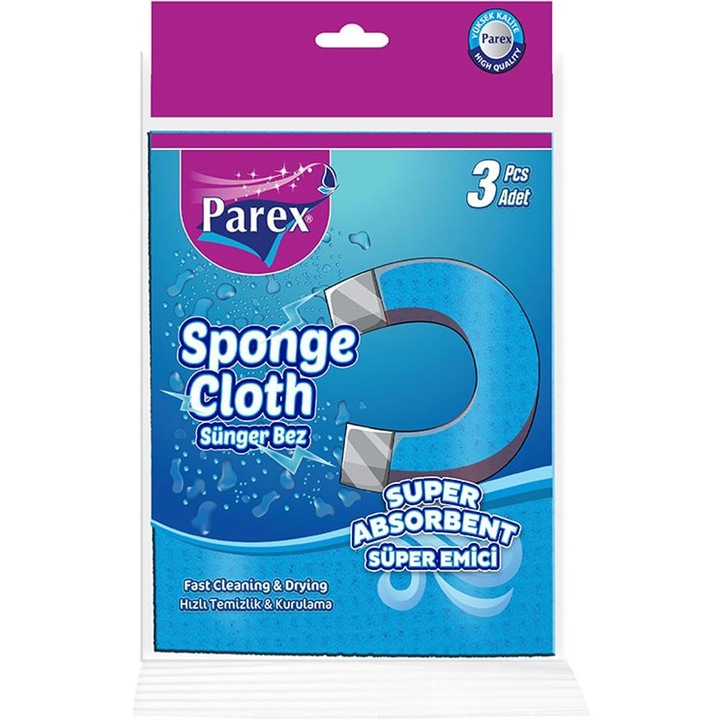 Set 5 x 3 Lavete Umede Super Absorbante Parex