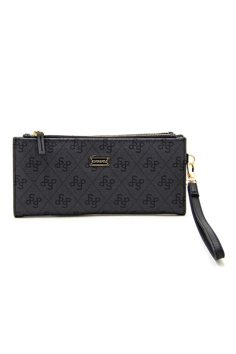 Silver&Polo, Portofel de piele ecologica, Gri antracit