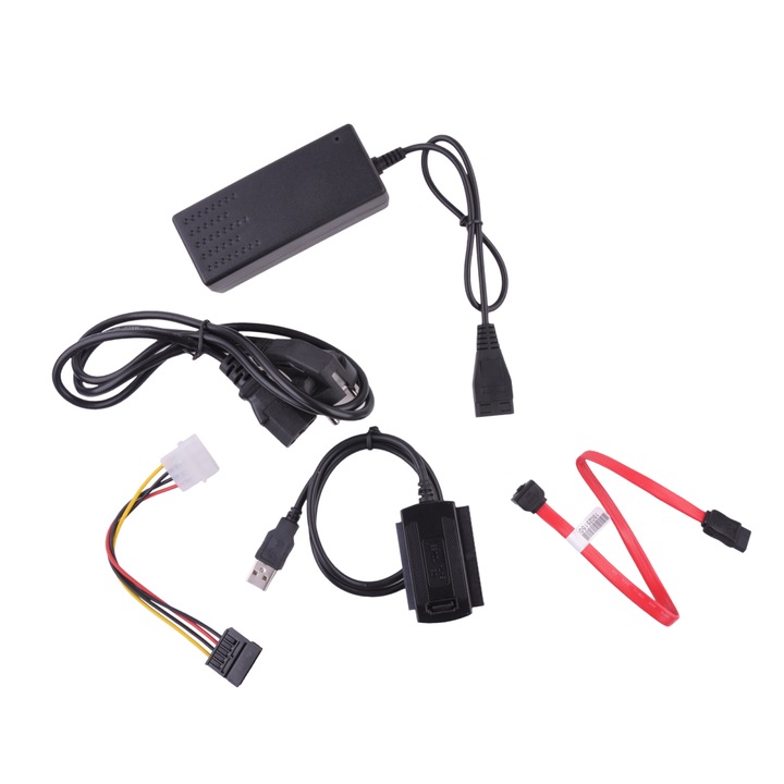 Adaptor USB LP URZ1993 pentru HDD IDE 2,5" si 3,5", SATA, viteza 480Mbps, alimentare externa