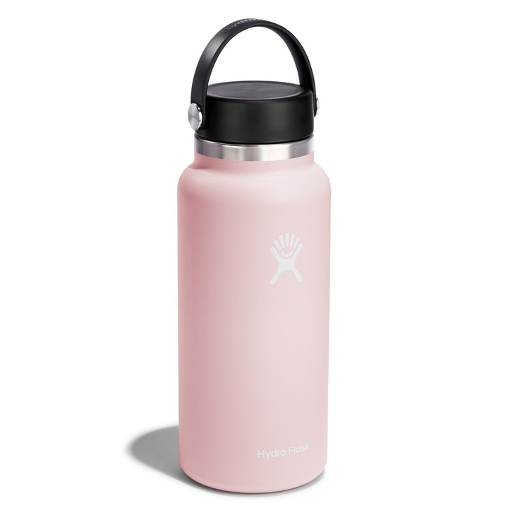 Sticla termica cu gura larga, Hydro Flask, 0,946 l, izolatie 12h cald, 24h rece, roz pudrat