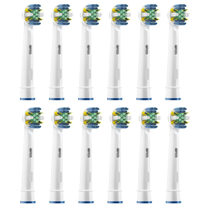 Комплект 12 резервни части за електрическа четка за зъби Oral Care®, съвместими с Oral-B Floss Action
