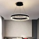 Lustra LED cu 3 tipuri de lumina si telecomanda, neagra, rotunda, 146W, intensitate reglabila, lumina rece/neutra/calda, 50x50x100cm, IP21, suspendata, montaj tavan, LED CONCEPT