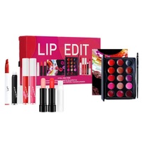 Trusa machiaj complet, SINBINTA, Set cadou pentru machiaj pentru buze, Cu paleta de luciu de buze in 15 culori, perie de machiaj, creion de buze, ruj, buze ultra mate, balsam de buze, Pentru femei, fete adolescente, 15.5*8.5*3cm, Multicolor