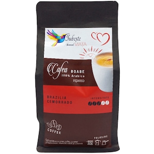 Cafea boabe 100% arabica single origin Brazilia-Cemorrado "Iubeste", 500g, Viata Ca Un Curcubeu