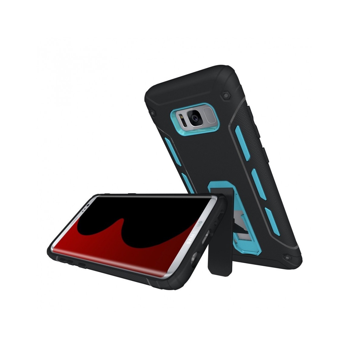 Carcasa protectie spate 2 in 1 pentru Samsung Galaxy S8+ G955, albastra