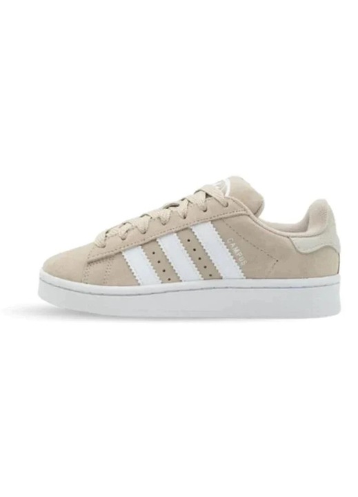 Tenisi dama Adidas Campus, piele intoarsa, bej/alb