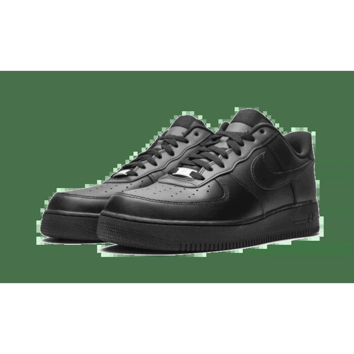 Мъжки спортни обувки Nike Air Force 1 Low '07, черни, кожени, универсален дизайн, 44,5 EU