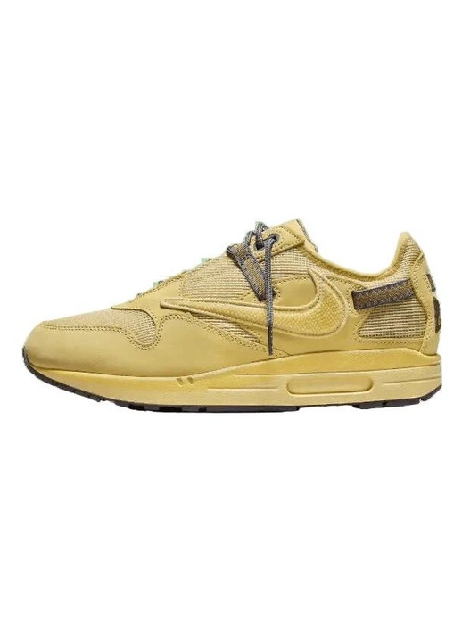 Pantofi sport barbati Nike Air Max 1 Cactus Jack, design unic, nuante vibrante, piele si plasa, galben, 47 EU