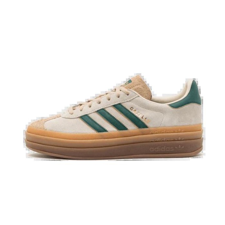 Tenisi barbati, Adidas Gazelle Bold, talpa inalta, piele intoarsa, bej